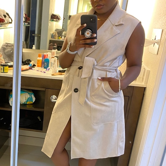 Blazer dress with tie - Picture 2 of 2